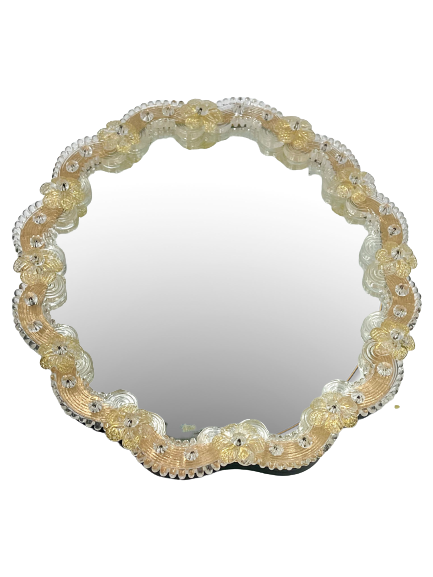 Murano Glass Mirror without Stand - Gold