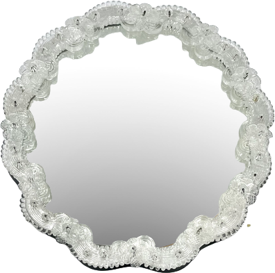 Round Murano Glass Mirror without Stand