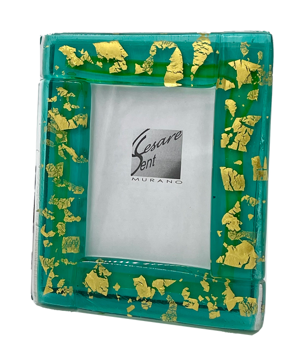 Murano Glass Picture Frame - 8" Green