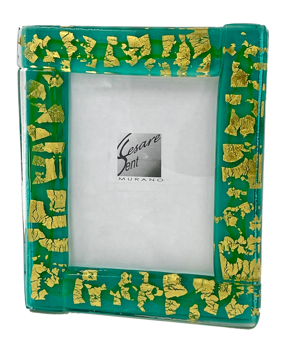 Murano Glass Picture Frame - 9" Green