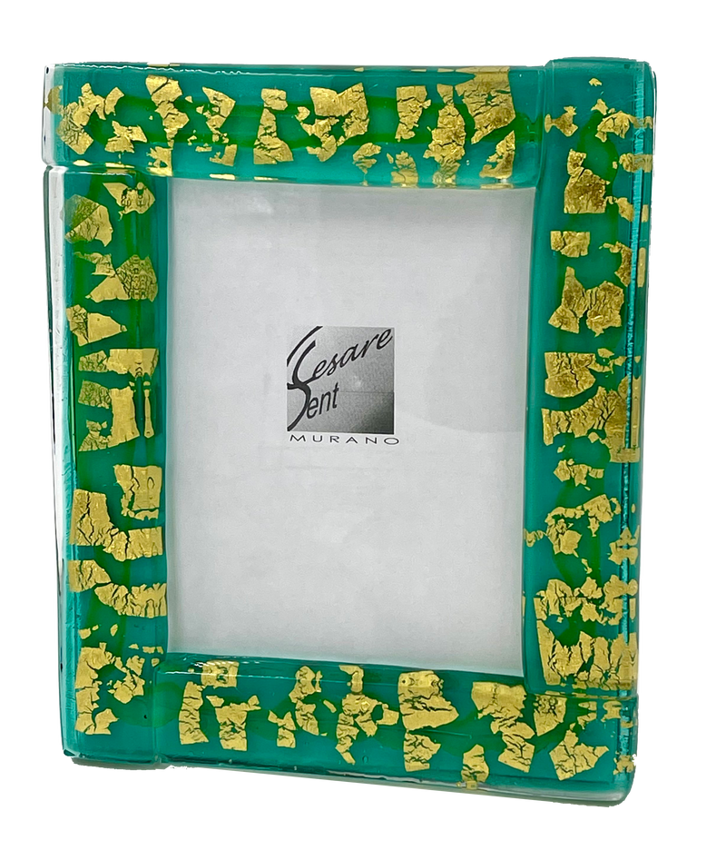 Murano Glass Picture Frame - 9" Green