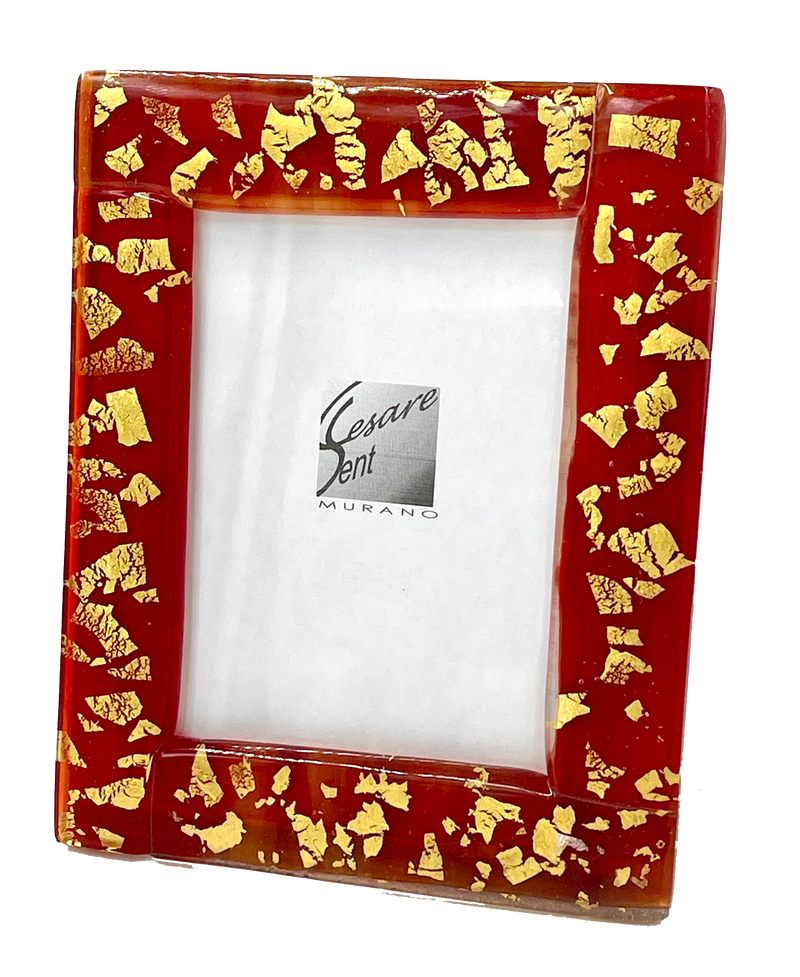 Murano Glass Picture Frame - 9" Red