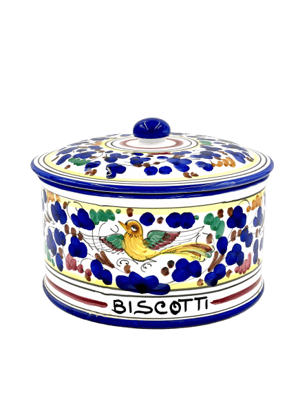 Arabesco Blue Multi Biscotti Jar Medium