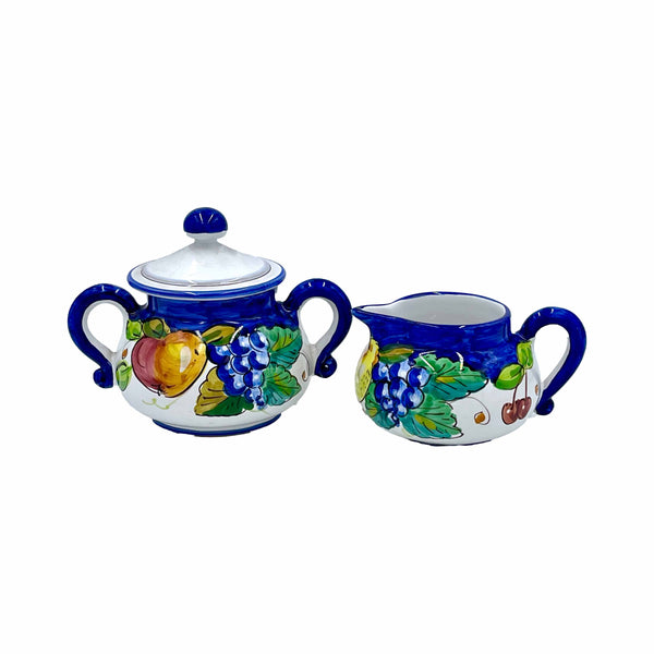 D'Arna Perugia Ravello Blue Sugar & Creamer Set