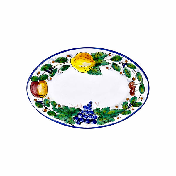 D'Arna Perugia Ravello White Small Oval Serving Dish