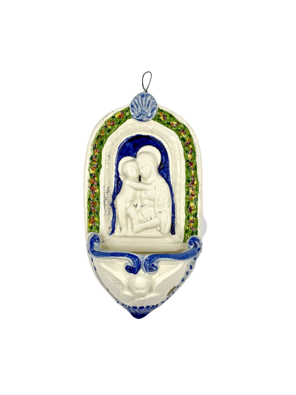 Della Robbia Holy Water Font - Madonna and Child