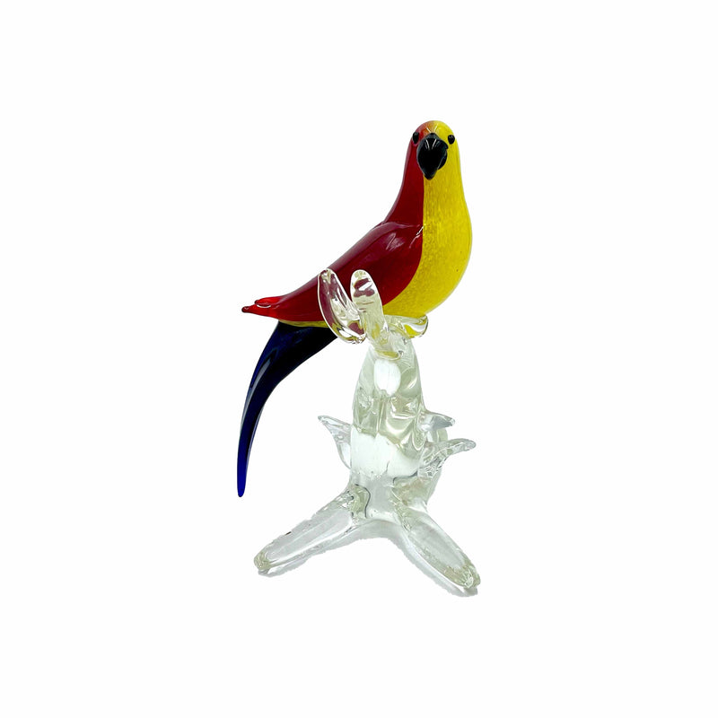 Formia Murano Glass Parakeet Figurine