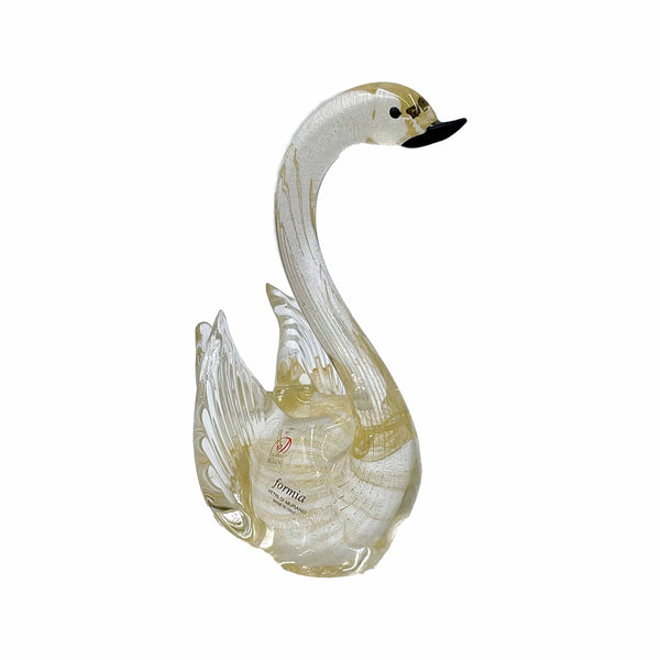 Formia Murano Glass Swan Figurine