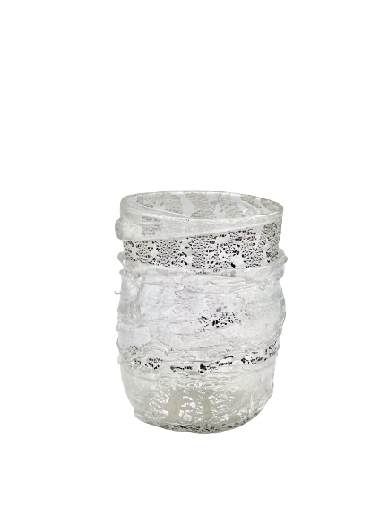 Murano Drinking Glass - Clear/Multi Wave - Sbruffo Clear Murano Cup
