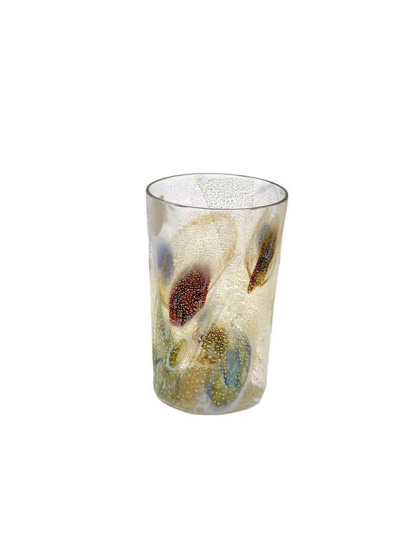 4oz Murano tall speckled shot glass - Assorted Spots Murano Shot Glass