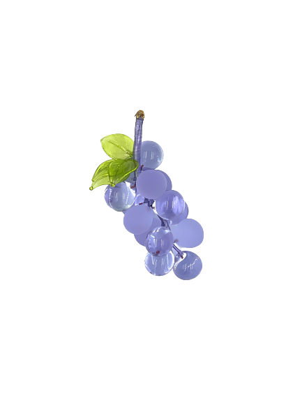 Murano Glass Grape Cluster 4" Lavender
