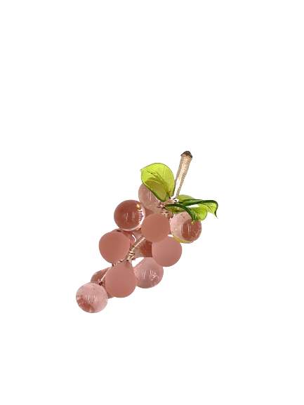 Murano Glass Grape Cluster 4" Blush