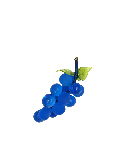 Murano Glass Grape Cluster 5" Blue
