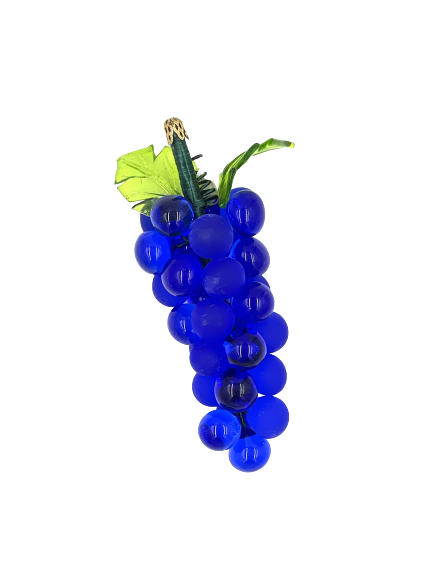 Murano Glass Grape Cluster 5" Cobalt Blue