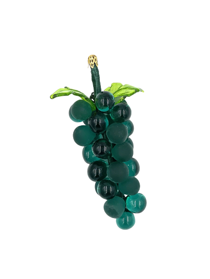 Murano Glass Grape Cluster 5" Green