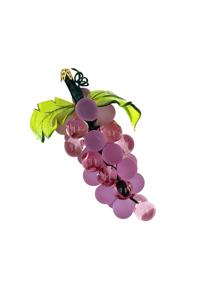 Murano Glass Grape Cluster 5" Magenta