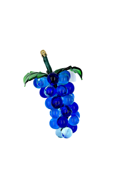 Murano Glass Grape Cluster 5" Various Blues