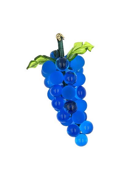 Murano Glass Grape Cluster 6" Blue