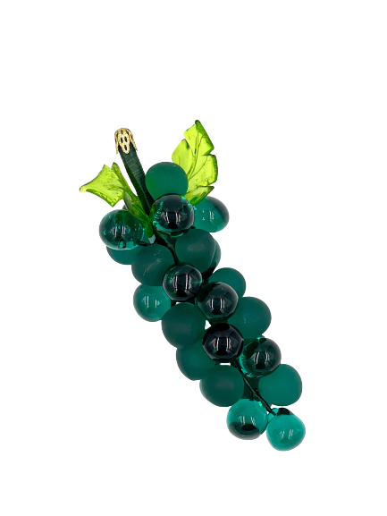 Murano Glass Grape Cluster 6" Green