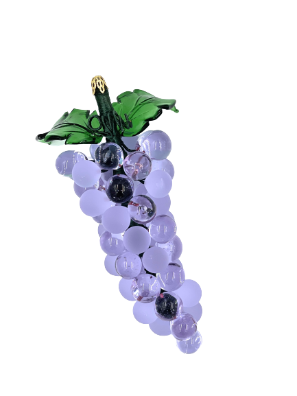 Murano Glass Grape Cluster 7" Lavender