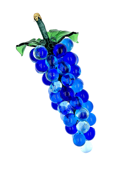 Murano Glass Grape Cluster 7" Various Blues