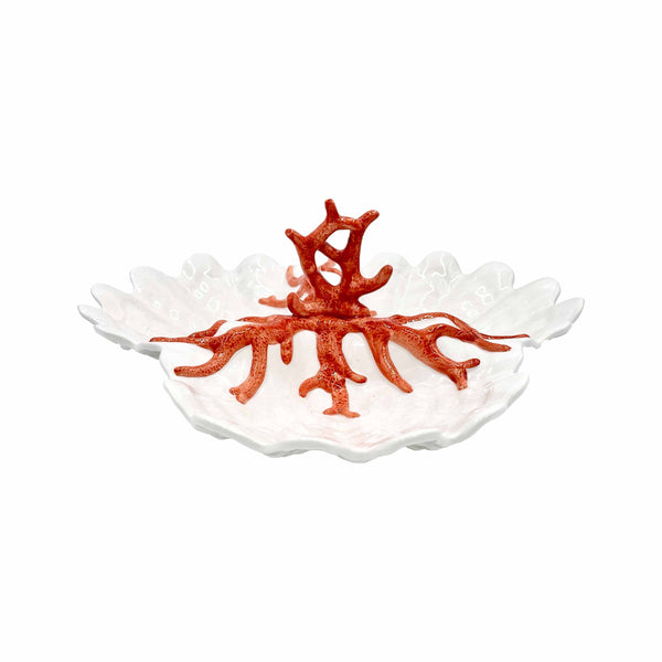Ocean Reef Coral Extra Large 3 Compartment Serving Dish with Coral Handle