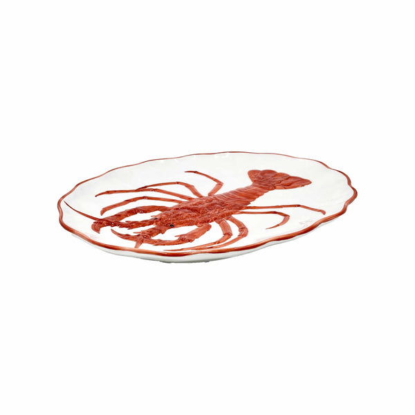 Ocean Reef Coral Extra Large Platter with Lobster Motif by La Cermica VBC