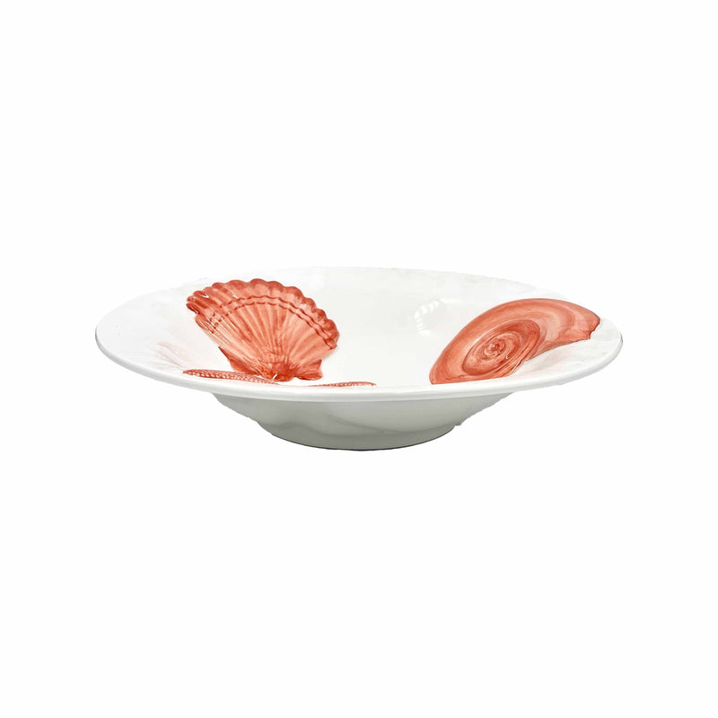 Ocean Reef Coral Extra Large Serving Bowl with Fish and Seashells