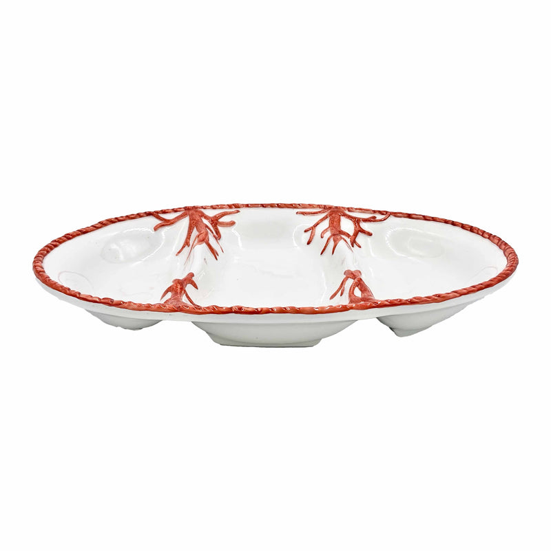 Ocean Reef Coral Large 3 Compartment Antipasti Dish