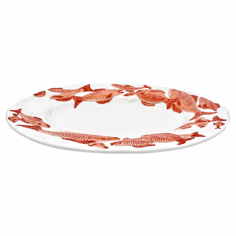 Ocean Reef Coral Large Oval Platter with Fish, Starfish, Shells and Coral