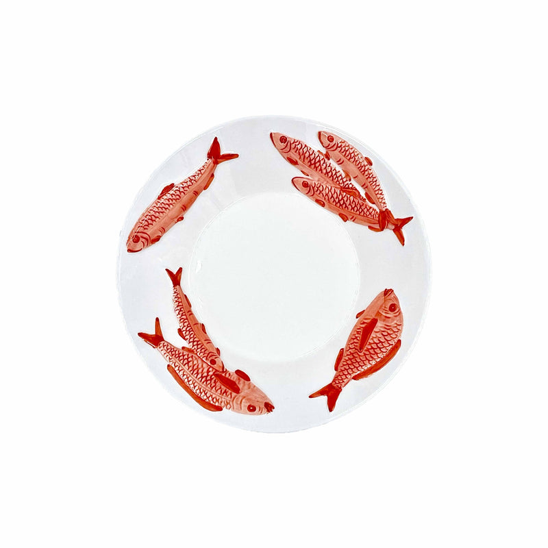 Ocean Reef Coral Medium Serving Bowl with Swimming Fish