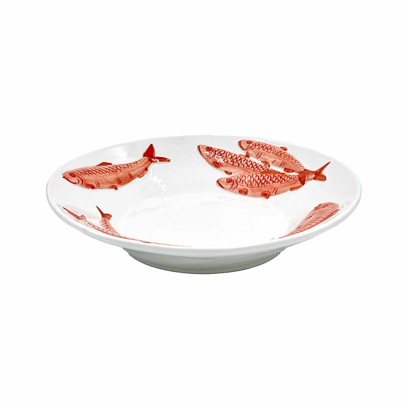 Ocean Reef Coral Medium Serving Bowl with Swimming Fish