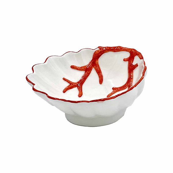 Ocean Reef Coral Small Scalloped Bowl