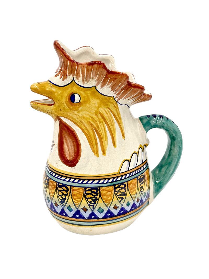 Ceramiche Sberna Geometrico Rooster Pitcher 02