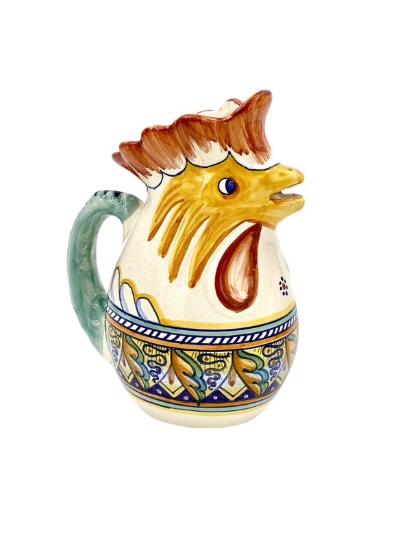 Ceramiche Sberna Geometrico Rooster Pitcher 03