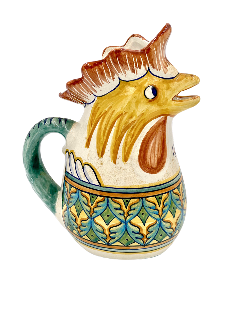 Ceramiche Sberna Geometrico Rooster Pitcher 04