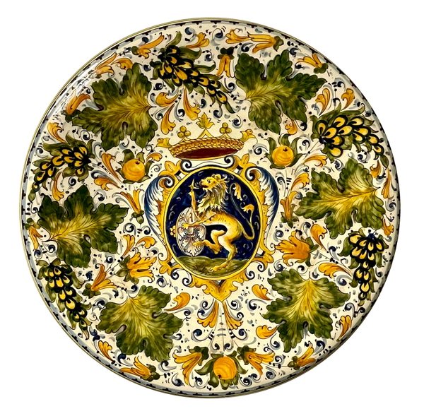 Large Lion Crested Wall Plate
