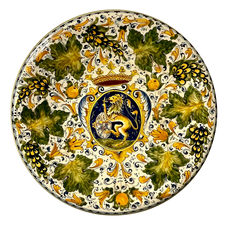 Large Lion Crested Wall Plate