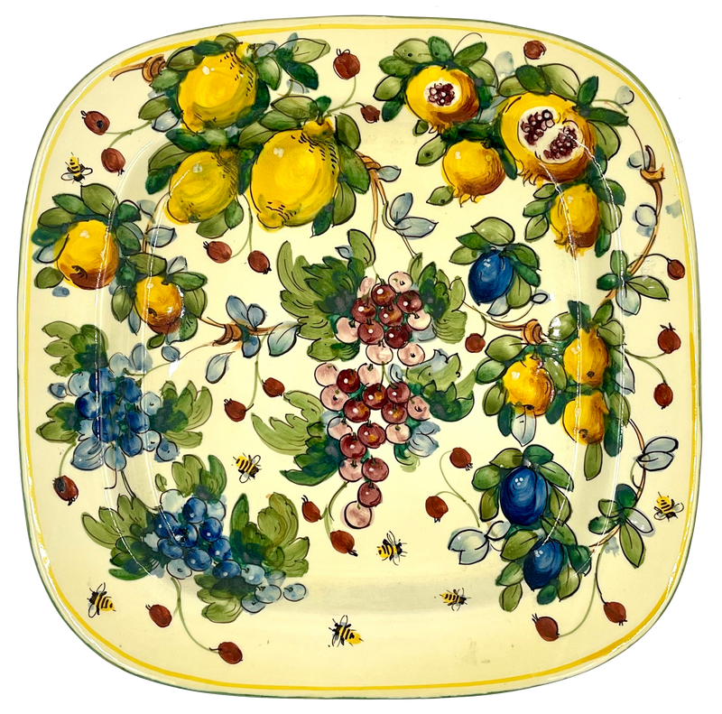 Squared Toscana Bees Wall Plate