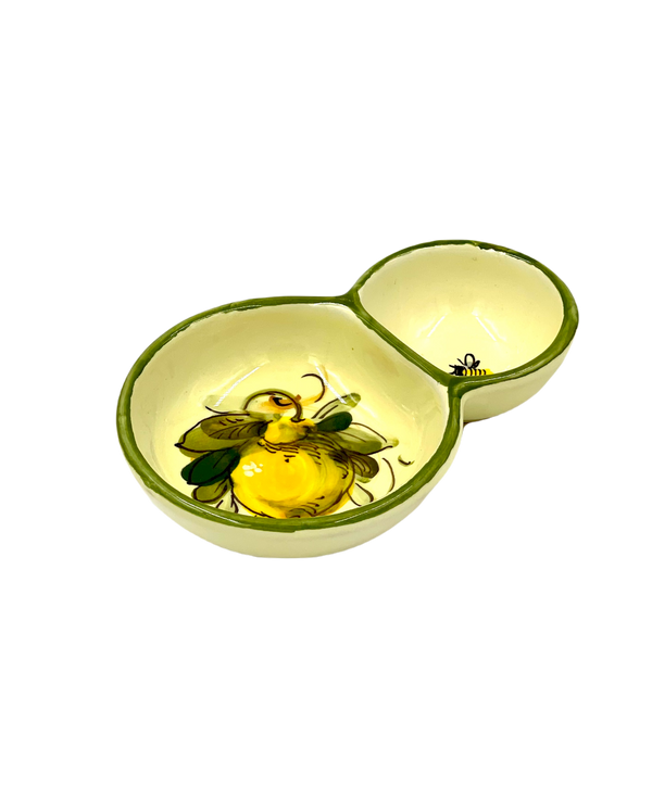 Toscana Bees 2 Compartment Olive Dish