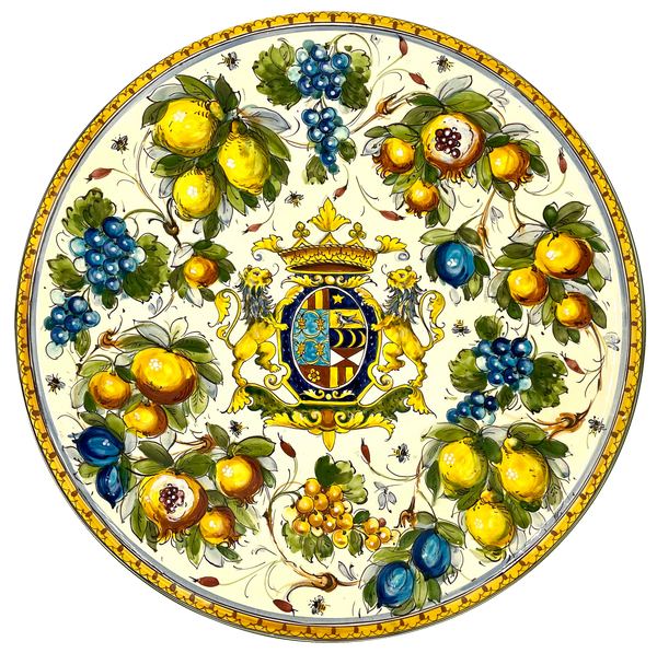 Toscana Bees With Lion Crest Wall Plate