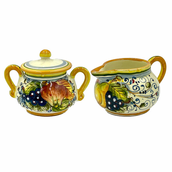 Toscana Frutta Cream & Sugar Set