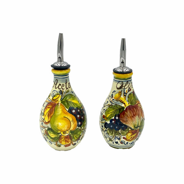 Toscana Frutta Small Oil & Vinegar Cruet Set  