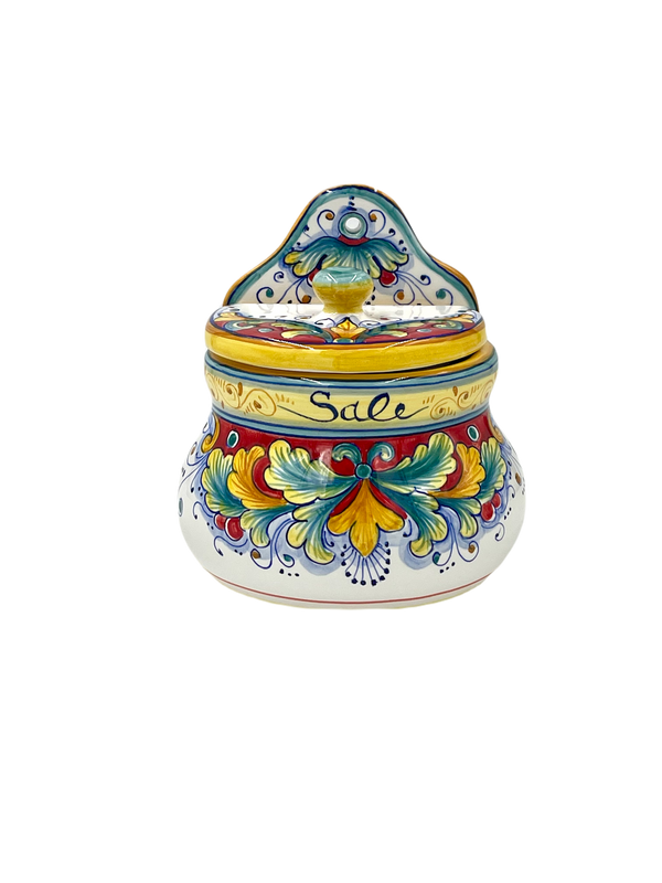 Gialletti Giulio salt cellar design 2 - Red Accents - Cursive